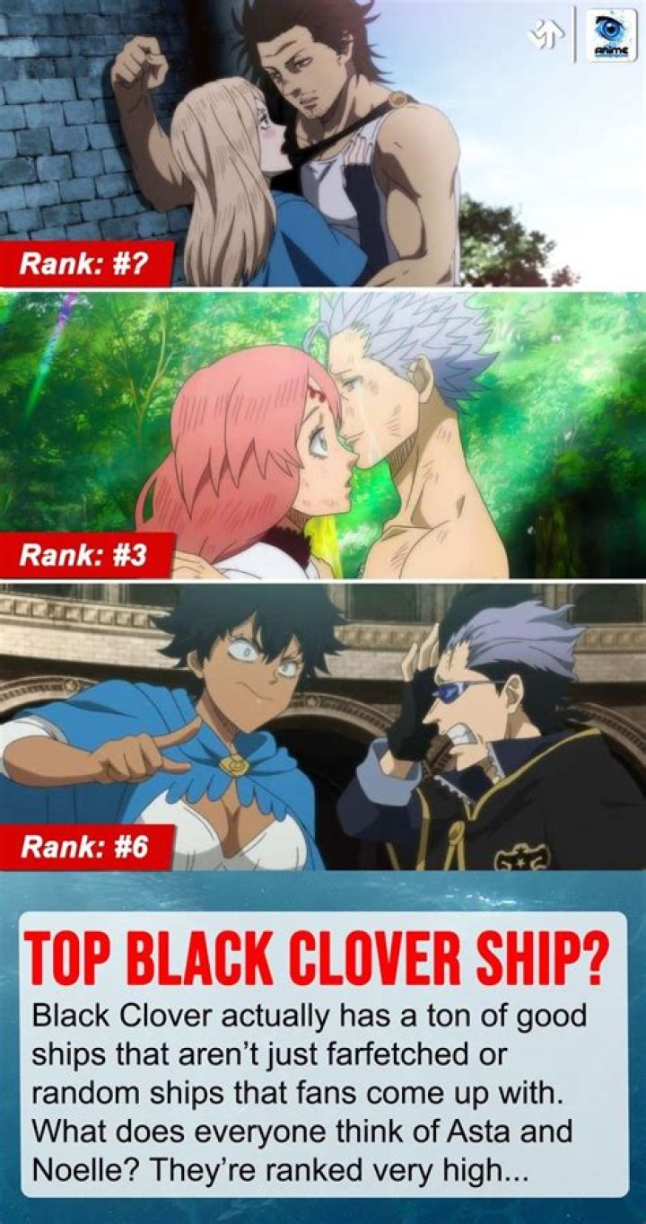 Top 5 Black Clover Couples Shipped By the Fans