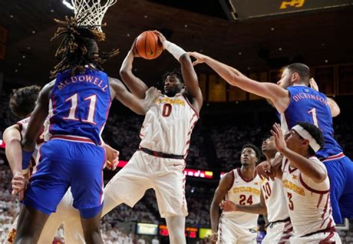 Tre King helps No. 23 Iowa State top No. 7 Kansas 79-75