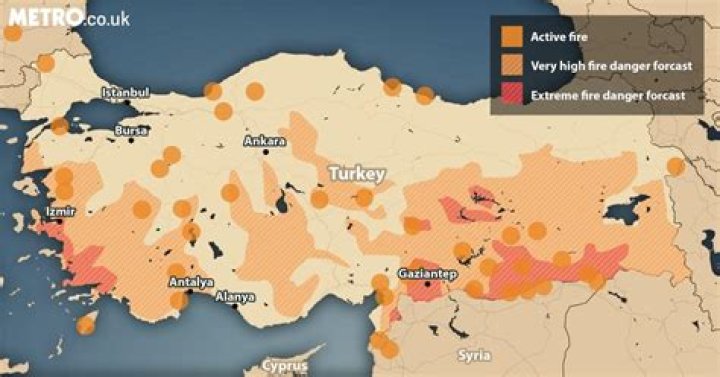 Turkey fires map: Where are the wildfires?