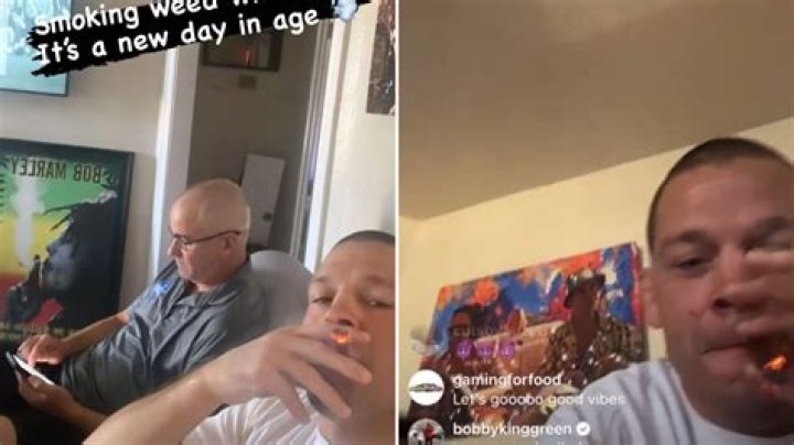 Watch UFC ace Nate Diaz smoke weed in front of drug tester and tell him to 'f***ing suck a d***' and get out of his home