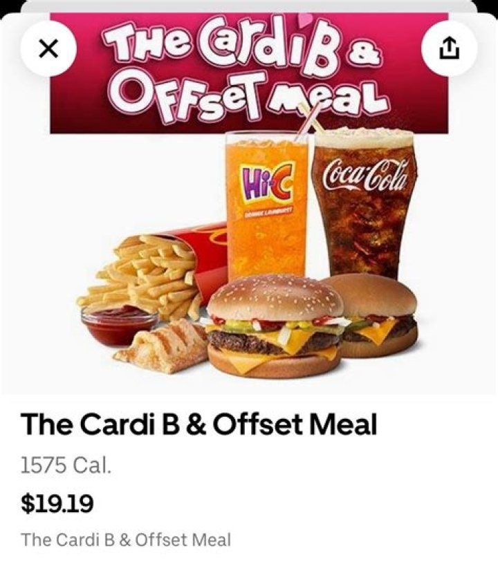 What's in the Cardi B, Offset McDonald's meal?