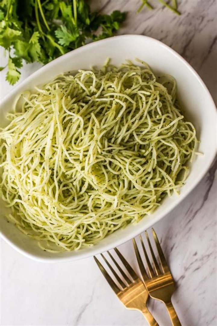 What are the cilantro noodles at Bolay made of?