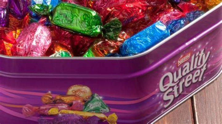 What chocolates are in a Quality Street tub?