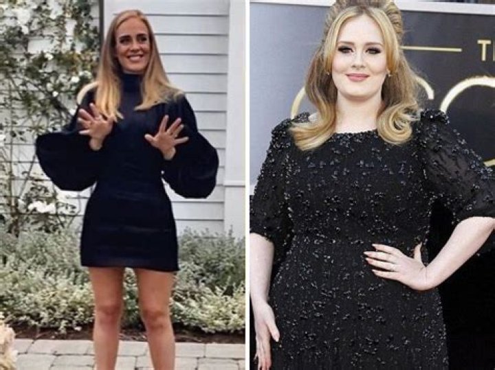 What did Adele look like before and after weight loss?
