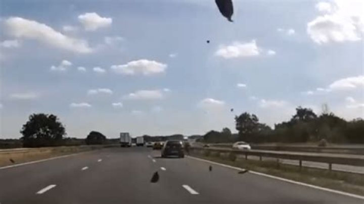 What happens if you don’t close your car bonnet properly - as shocking video shows VW Golf ripping to shreds on the M1