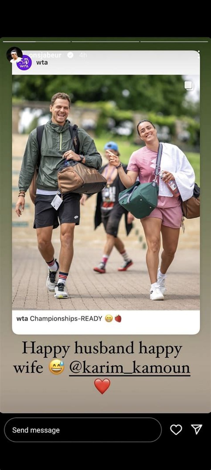 Who is Ons Jabeur's husband and trainer Karim Kamoun and does Wimbledon star have children?