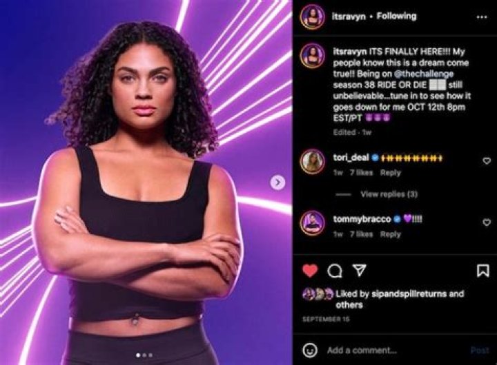 Who is Ravyn Rochelle on The Challenge: Ride or Dies and where can you find her on Instagram?