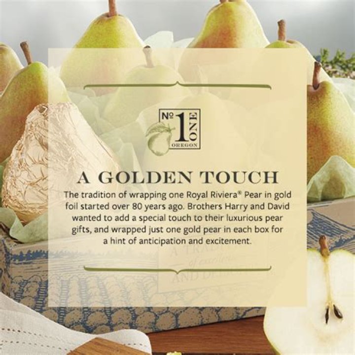 Why is my pear wrapped in gold foil?