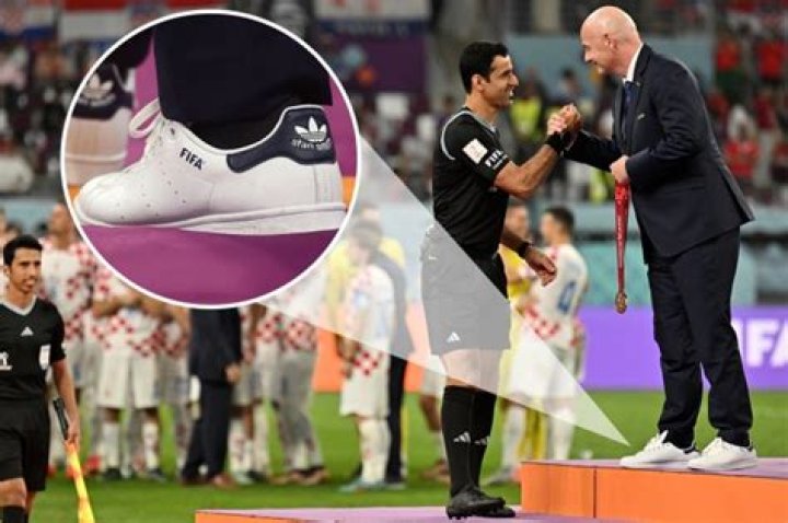 World Cup fans mock Gianni Infantino as Fifa chief spotted wearing CUSTOM Adidas trainers with his suit