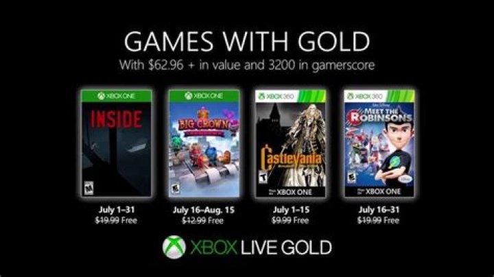 Xbox Live Games With Gold For July 2015 Announced